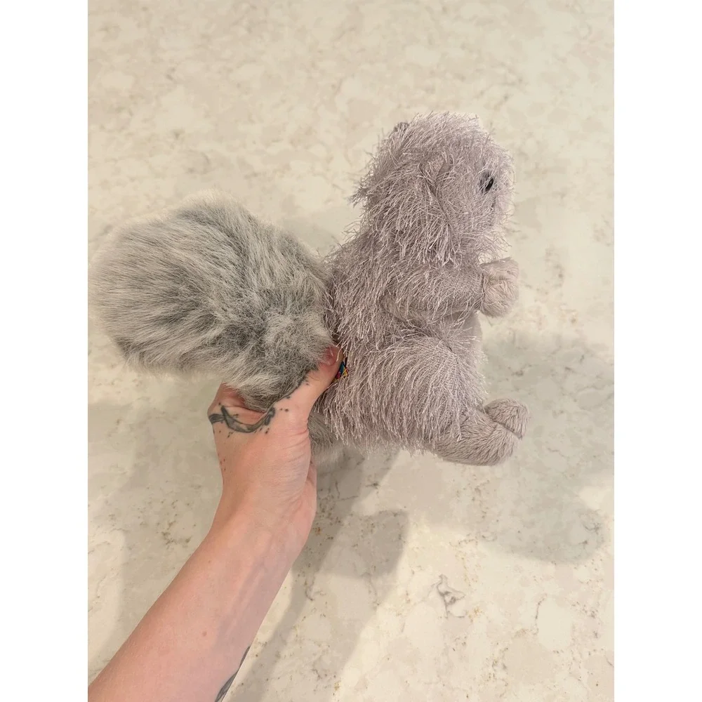Y2K collectible Ganz Webkinz Gray Squirrel Plush‎ Stuffed Animal No Code HM118